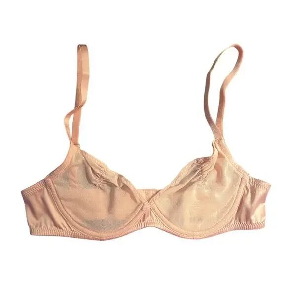 NWT Free People Pale Pink Rose Heartthrob Underwire Bra - Large - Picture 5 of 5